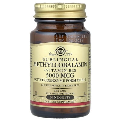 Сублингвальный метилкобаламин (витамин B12), 5,000 mcg, 30 нуклеолов
