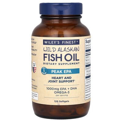 Рыбий жир Wild Alaskan Fish Oil, Peak EPA, 120 мягких капсул