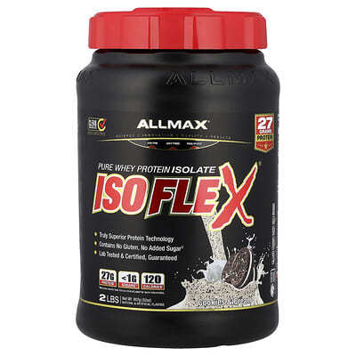 ISOFLEX®, Pure Whey Protein Isolate, Cookies & Cream, 2 lbs (907 g)