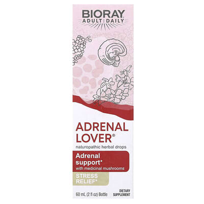 Bioray Adrenal Lover поддержка надпочечников с лекарственными грибами 2 fl oz (60 ml)