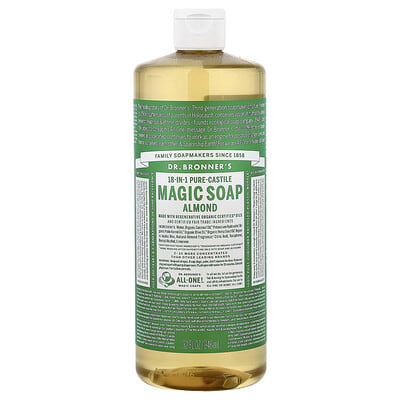 18-in-1 Pure-Castile Magic Soap, Almond, 32 fl oz (946 ml)