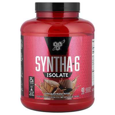 Смесь протеина BSN Syntha-6® Isolate, Protein Powder Drink Mix, Chocolate Peanut Butter, 4.02 lb (1.82 kg)