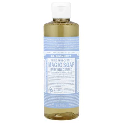 Мыло Pure-Castile Magic Soap 18-in-1, Baby, Unscented, 8 fl oz (237 ml)
