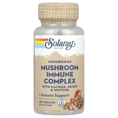 Иммунный комплекс с грибами Maitake, Reishi и Shiitake, 100 вегетарианских капсул