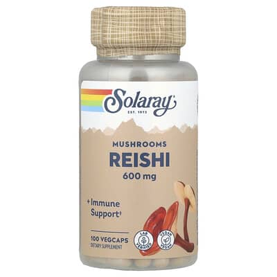 Грибы рейши, 600 mg, 100 вегетарианских капсул