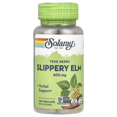 True Herbs, Slippery Elm, 400 mg, 100 вегетарианских капсул