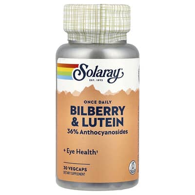 Once Daily Bilberry & Lutein, 30 веганских капсул