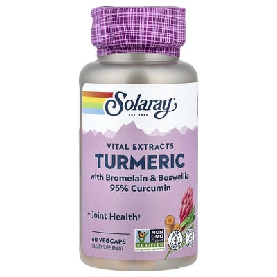 Добавка Vital Extracts Turmeric с Bromelain и Boswellia, 60 VegCaps