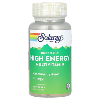 Solaray Once Daily высокоэнергетический мультивитаминный комплекс, 60 VegCaps