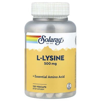 L-Lysine, 500 mg, 120 вегетарианских капсул