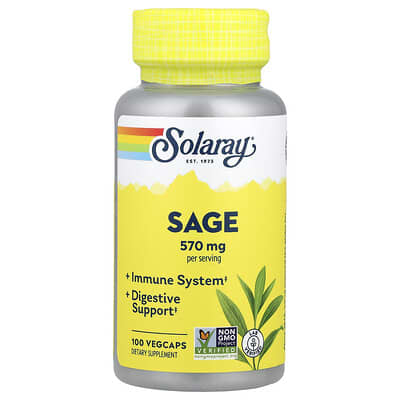 Sage, 100 вегетарианских капсул (285 mg per Cap)