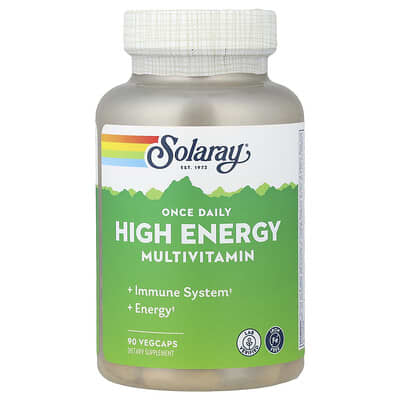 Once Daily High Energy Multivitamin, Iron Free, 90 VegCaps