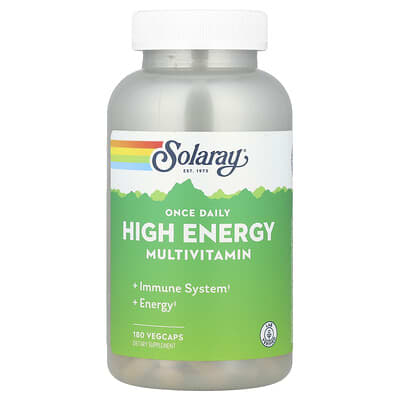 Solaray Once Daily высокоэнергетический мультивитаминный комплекс, 180 VegCaps