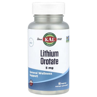 Литий орорат, 5 mg, 60 веганских капсул