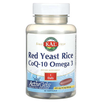 БАД Red Yeast Rice, CoQ-10, Omega 3 60 Softgels