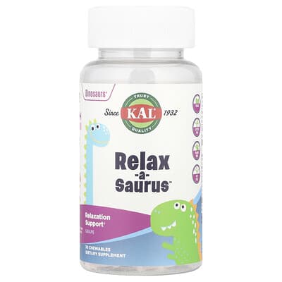 Dinosaurs®, Relax-a-Saurus™, виноград, 30 жевательных таблеток