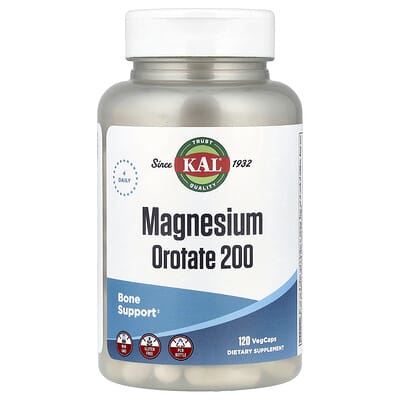 Оротат магния 200, 120 вегетарианских капсул (50 mg на капсулу)