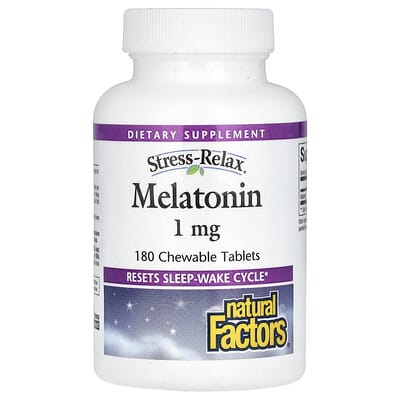 Stress-Relax®, Melatonin, 1 mg, 180 Chewable Tablets