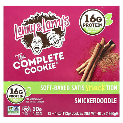 Протеиновое печенье The Complete Cookie®, Snickerdoodle, 12 шт, 4 oz (113 g) в каждой