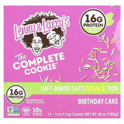 Lenny & Larry's The Complete Cookie®, Birthday Cake, 12 печений, по 4 oz (113 g) каждое