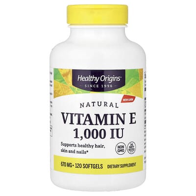 Natural Vitamin E, 670 mg (1,000 IU), 120 Softgels