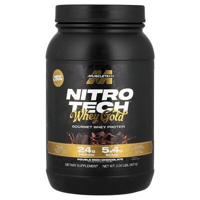 Nitro-Tech™ Whey Gold, протеин Gourmet Whey Protein, Double Rich Chocolate, 2 lbs (907 g)