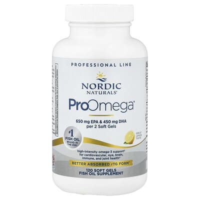 ProOmega®, Lemon, 120 Soft Gels (640 mg per Soft Gel) омега-3 с лимоном в мягких капсулах