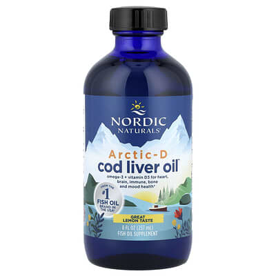 Arctic-D Cod Liver Oil™, Lemon, 8 fl oz (237 ml)