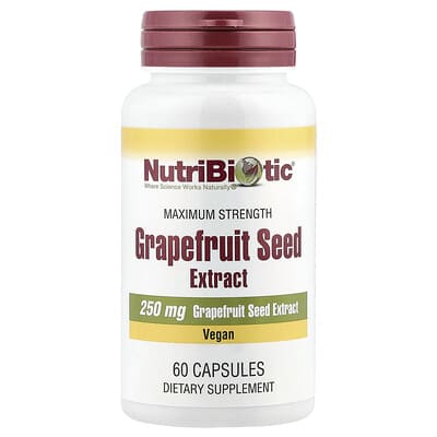 NutriBiotic экстракт семян грейпфрута, максимальная концентрация, 250 mg, 60 капсул