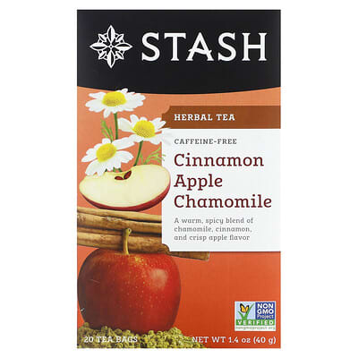 Herbal Tea, Cinnamon Apple Chamomile, Caffeine Free, 20 Tea Bags, 1.4 oz (40 g) травяной чай корица-яблоко-ромашка без кофеина