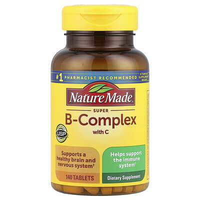 Super B-Complex with Vitamin C, 140 Tablets
