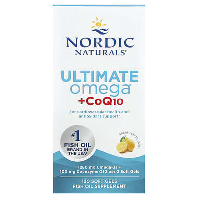 Ultimate Omega® + CoQ10, Lemon, 120 Soft Gels
