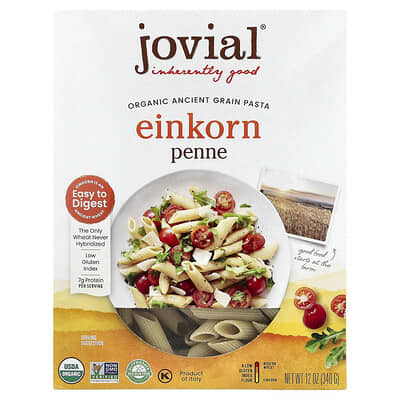 Organic Ancient Grain Pasta, Einkorn Penne, 12 oz (340 g)