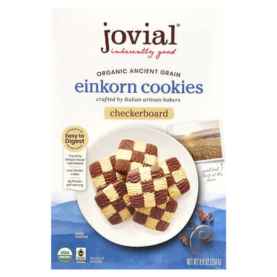 Organic Einkorn печенье шахматная доска, 8.8 oz (250 g)