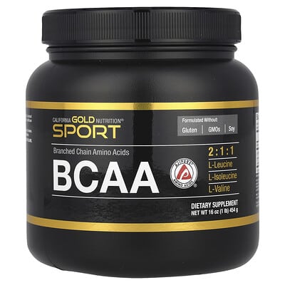 Sport, порошок BCAA, AjiPure®, аминокислоты с L-Leucine, L-Isoleucine и L-Valine, 1 lb (454 g)