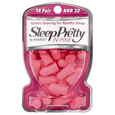 Sleep Pretty® Ear Plugs, Pink, NRR 32, 14 Pair