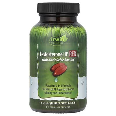 Testosterone UP RED® с бустером оксида азота, 60 жидких мягких капсул