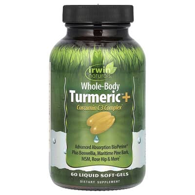 Irwin Naturals Whole-Body Turmeric + Curcumin C3 Complex, 60 жидких капсул