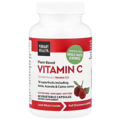 Plant-Based Vitamin C, 60 Vegetable Capsules