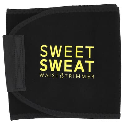 Sweet Sweat® поясной тренажер, Medium, Black & Yellow, 1 ремень