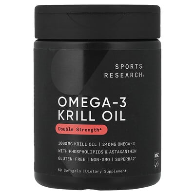Omega-3 Krill Oil, 1,000 mg, 60 Softgels