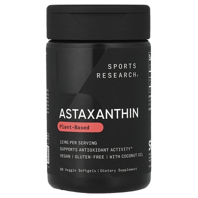Sports Research Астаксантин, 12 mg, 60 веганских мягких капсул