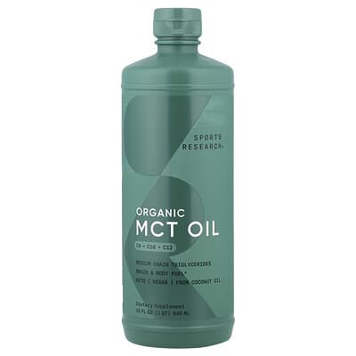 Органическое масло MCT, C8 + C10 + C12, 32 fl oz (946 ml)