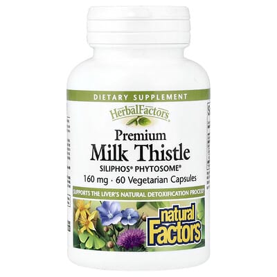 Herbal Factors®, Премиальный расторопша пятнистая, 160 mg, 60 вегетарианских капсул