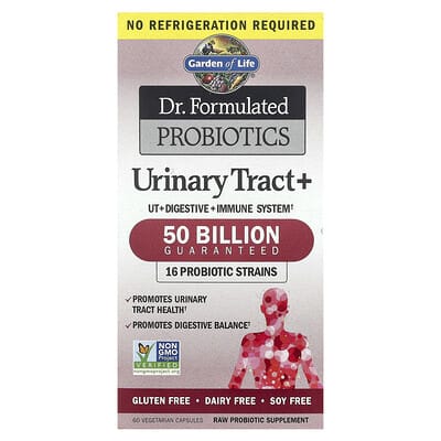 Пробиотики Dr. Formulated, Urinary Tract+, 60 вегетарианских капсул