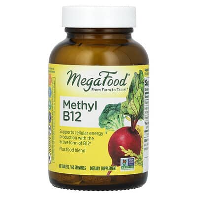 MegaFood Метилкобаламин B12, 60 мини-таблеток