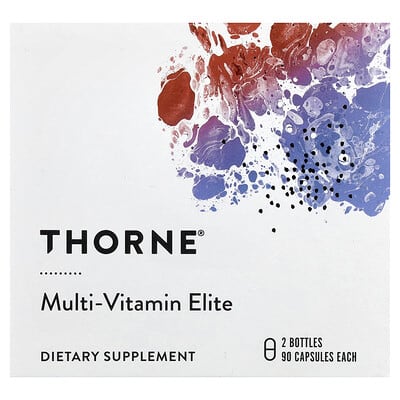 Мультивитамины Multi-Vitamin Elite, A.M. & P.M., 2 флакона по 90 капсул