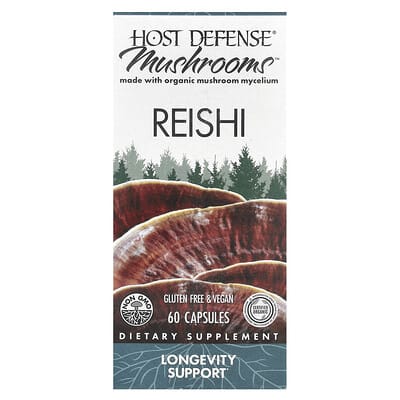 Mushrooms™, Reishi, 60 капсул (0.5 g на капсулу)