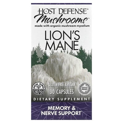 Mushrooms™, Lion's Mane, 30 Capsules (0.5 g per Capsule)