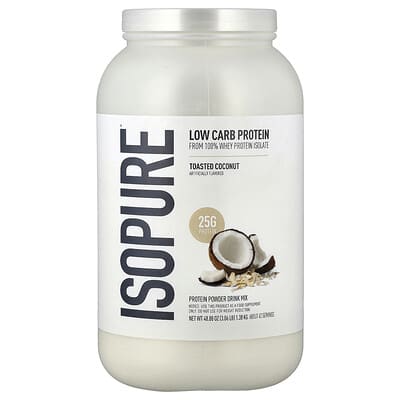 Низкоуглеводный протеиновый порошок Isopure Toasted Coconut 3.06 lb (1.38 kg)